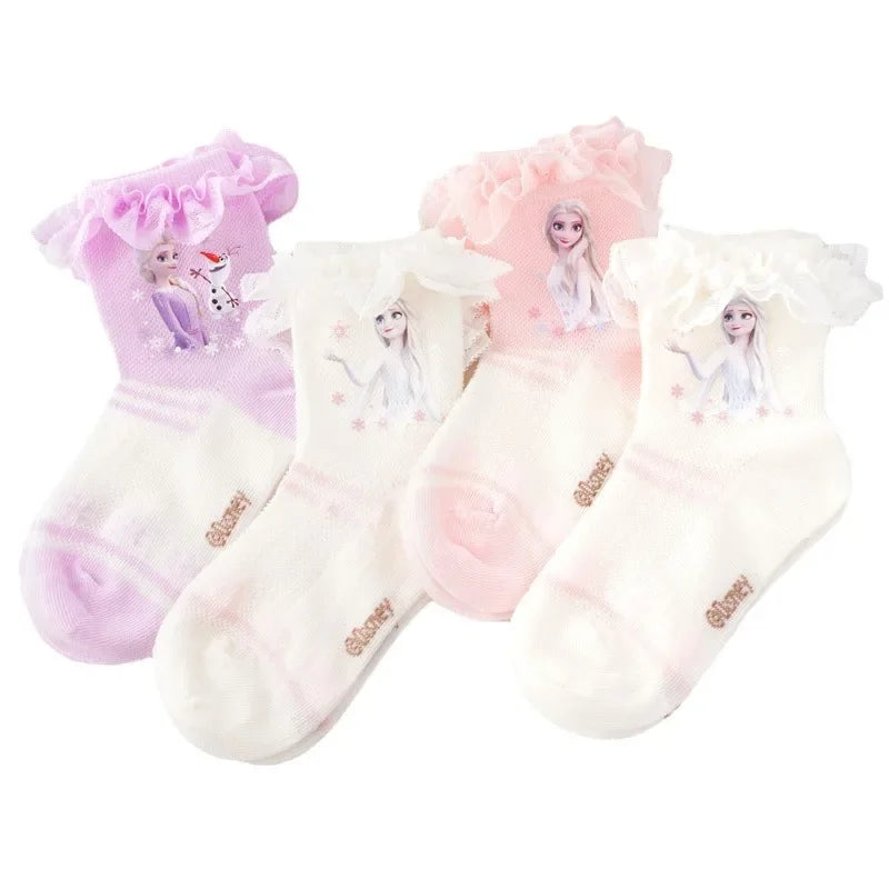 Elsa-Inspired Thin Lace Socks