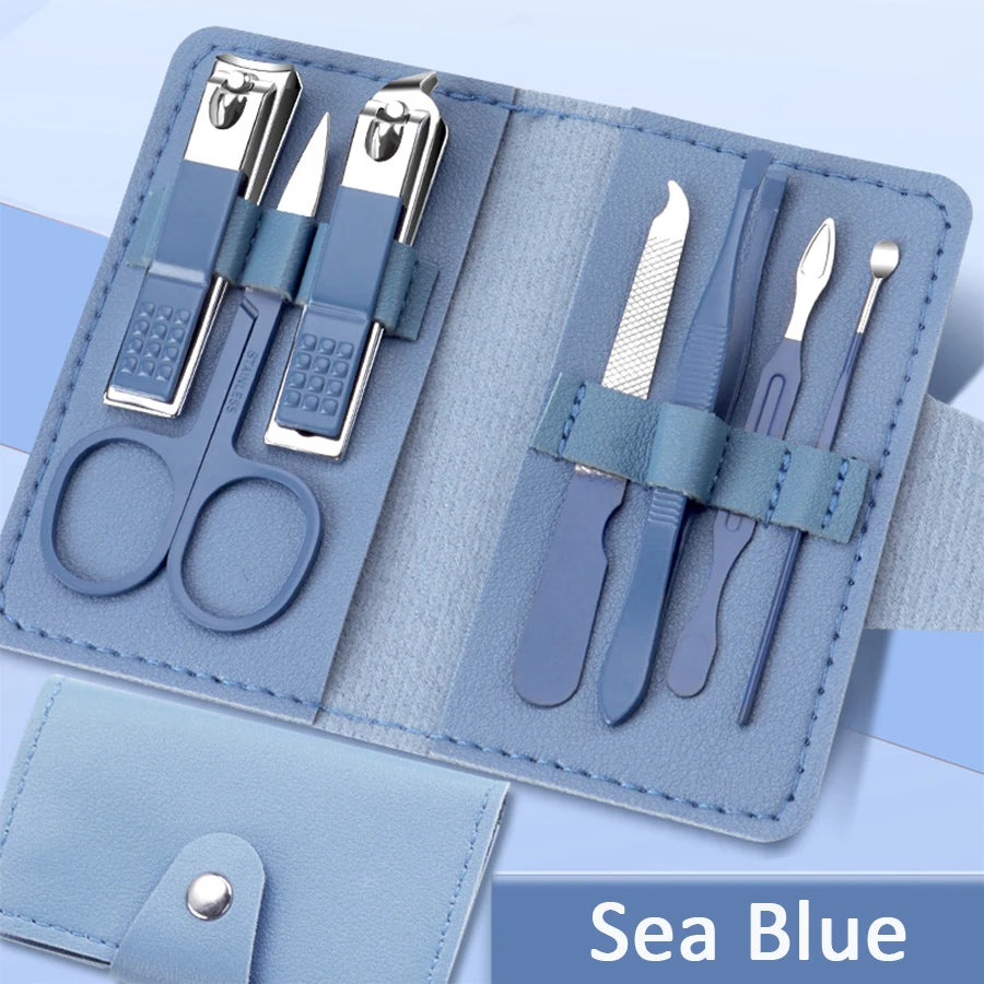 Kit de coupe-ongles portable en acier inoxydable 7 pièces – Outils de manucure