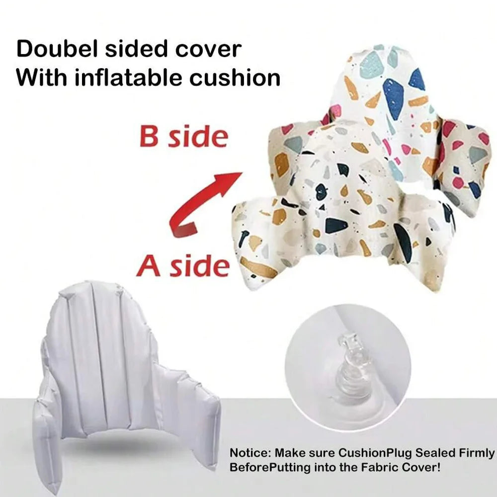 Double-Sided Baby Chair Cover – Built-In Inflatable Back Cushion