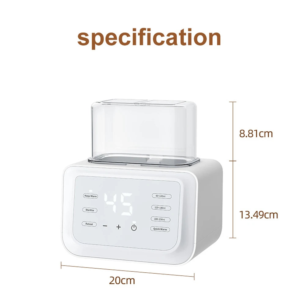 All-in-One Bottle Warmer & Sterilizer | Smart Timer for Milk & Baby Food