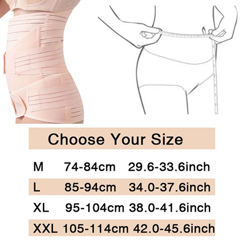 3-in-1 Belly Band | Pregnancy & Postpartum Tummy Pelvis Support Belt