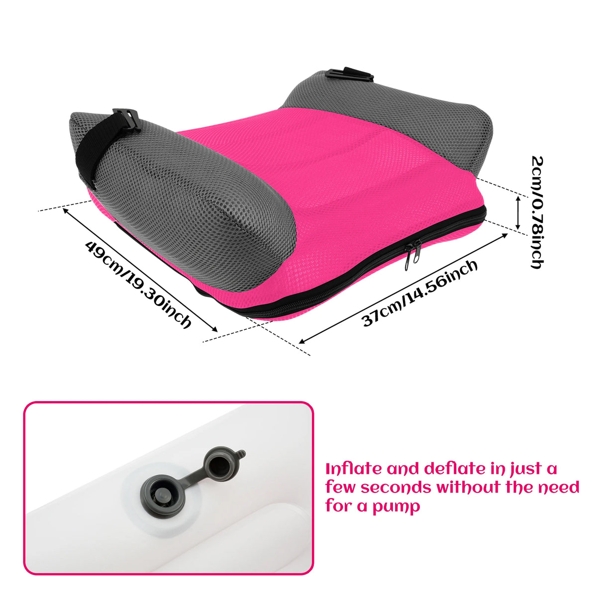 Kids Travel Seat Cushion – Backless Inflatable Booster