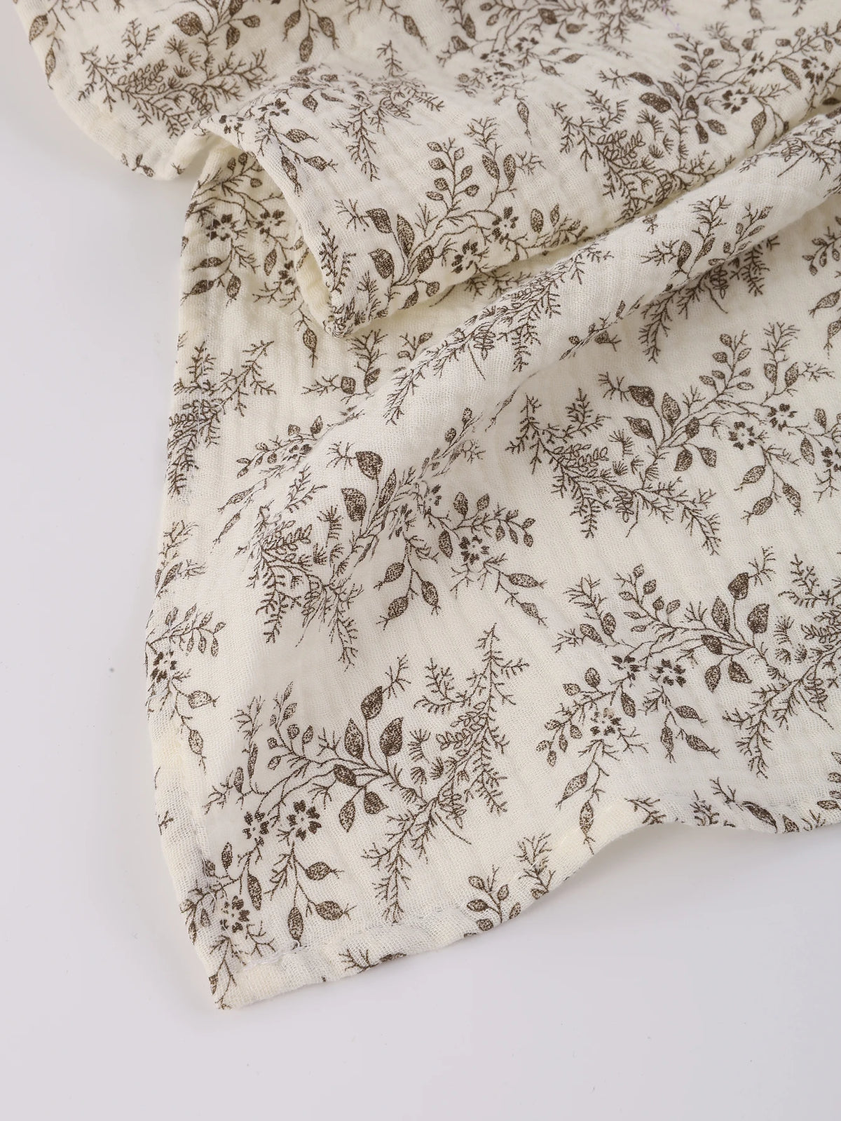 Ensemble de 3 couvertures d'emmaillotage en mousseline douce et respirante, à motifs floraux unis de style bohème, pour nouveau-né.