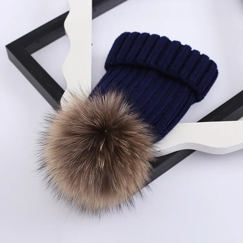 Warm Parent-Child Beanie for Kids & Babies