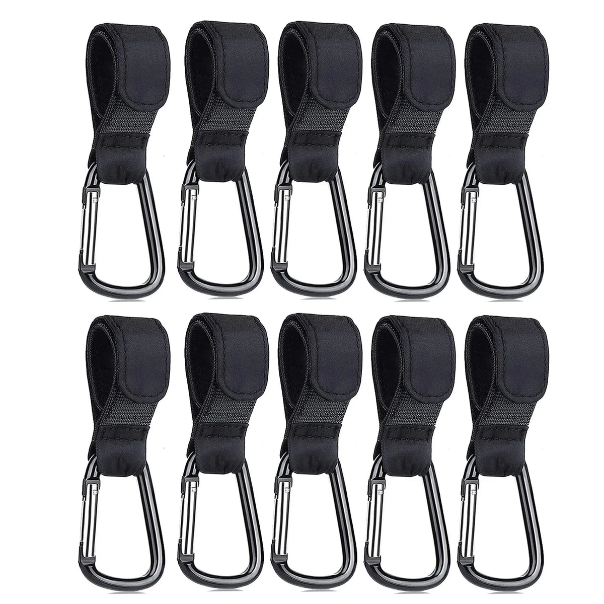 1–10PCS Aluminum Alloy Stroller Hooks – Organizer & Bag Clip