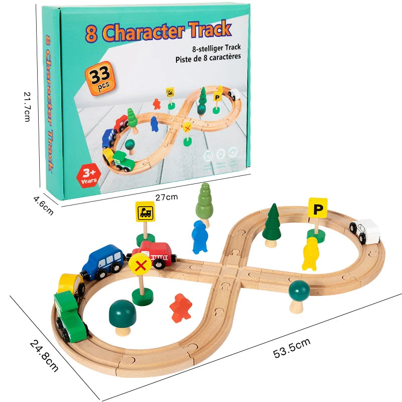 Wooden Train Set – Build, Play & Learn!