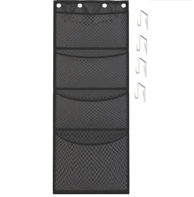 Black Hanging Toy Organizer – Over-Door Storage for Stuffed Animals