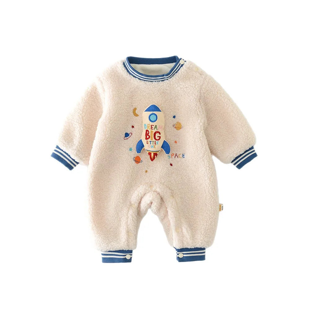 Combinaison bébé en polaire épaisse pour filles