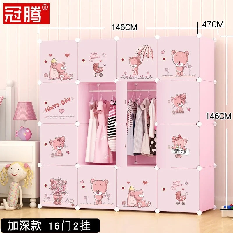 Armoire de rangement pour chambre d'enfant – Étagères en plastique pour tout-petits