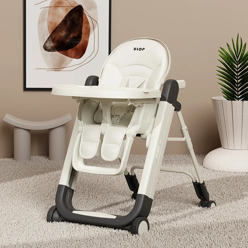 High-End Foldable Baby Highchair – Adjustable, Safe & Stable Dining Seat