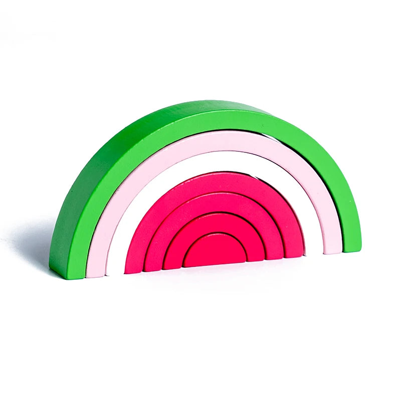 Colorful Montessori Wooden Stacking Toy