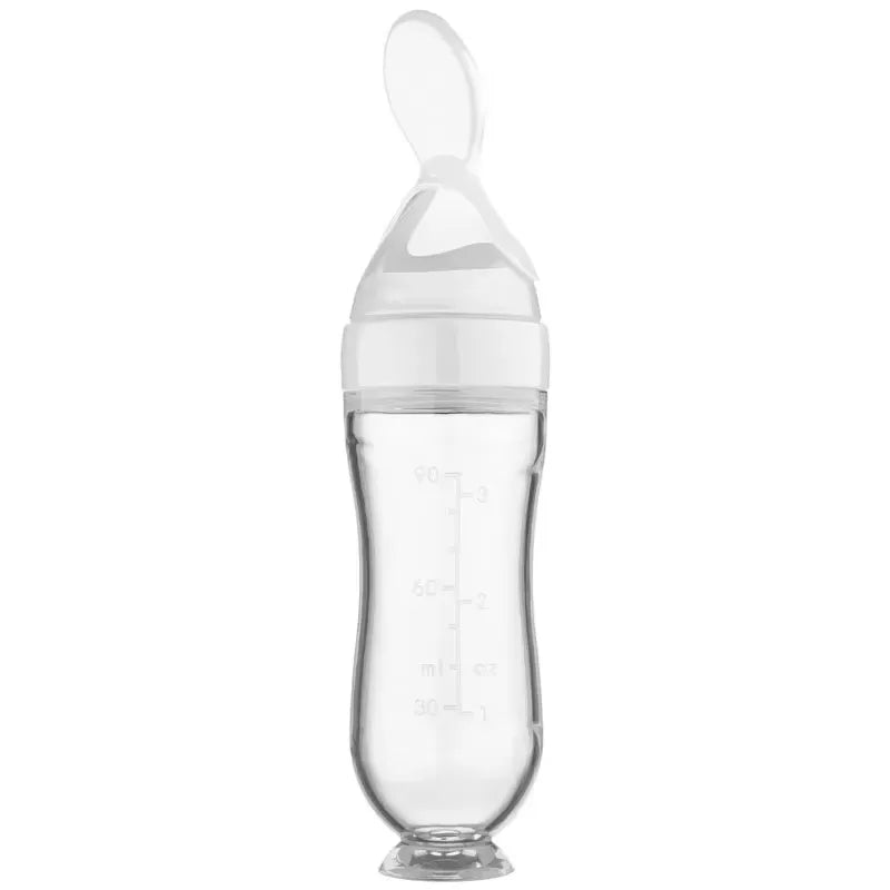 Biberon d'apprentissage pour céréales bébé avec cuillère – Biberon d'apprentissage pour lait et purée