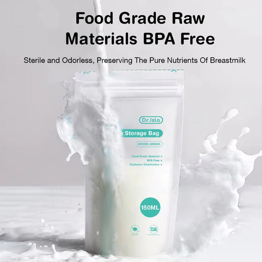 150ml Breast Milk Storage Bags – 10/30/100pcs, BPA-Free, Leakproof Freezer Pouches