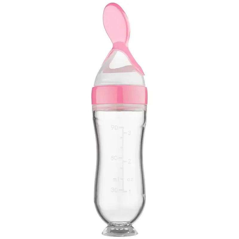 Biberon d'apprentissage pour céréales bébé avec cuillère – Biberon d'apprentissage pour lait et purée
