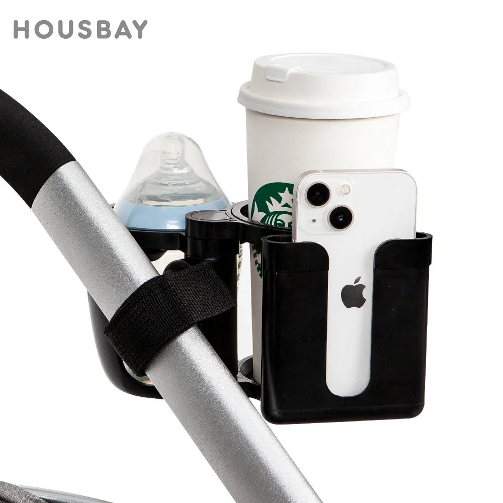 Universal Stroller 2-in-1 Cup & Phone Holder – Baby Pram Accessory