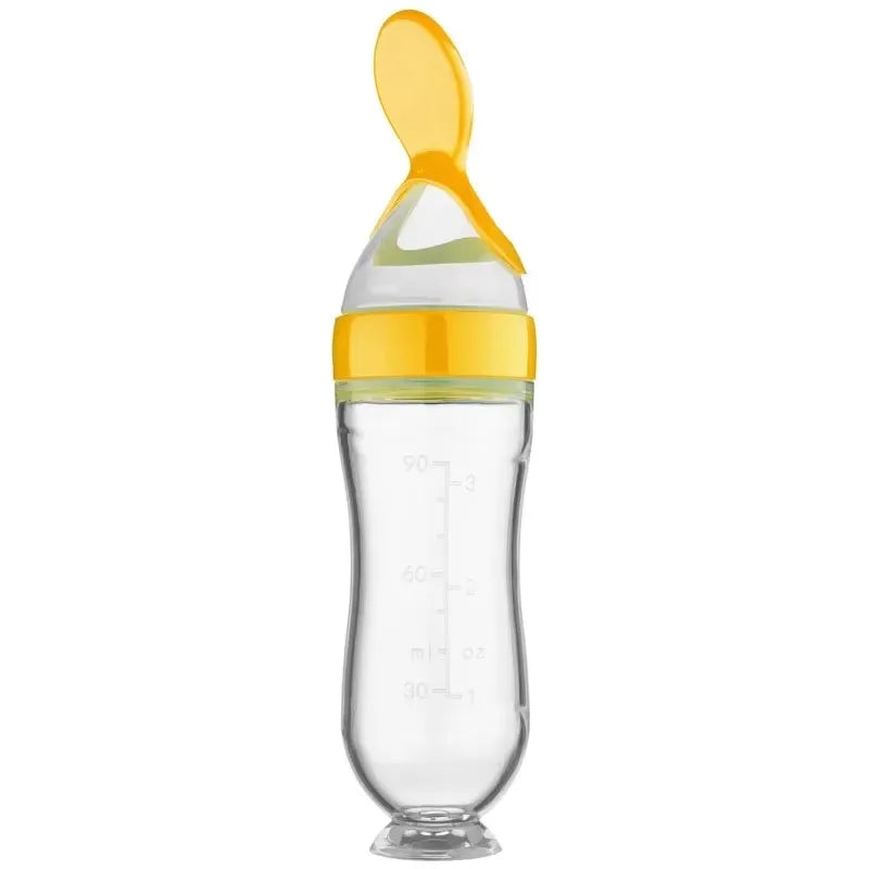 Biberon d'apprentissage pour céréales bébé avec cuillère – Biberon d'apprentissage pour lait et purée