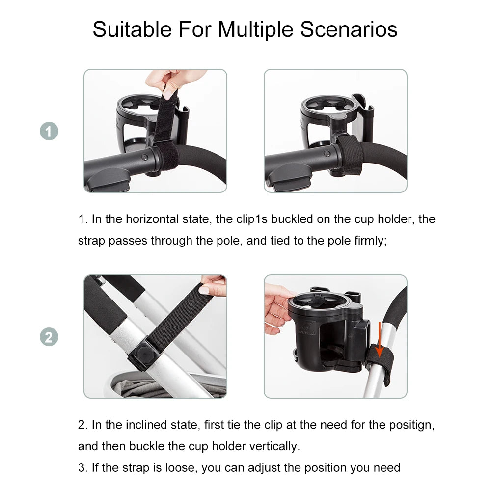 Universal Stroller 2-in-1 Cup & Phone Holder – Baby Pram Accessory