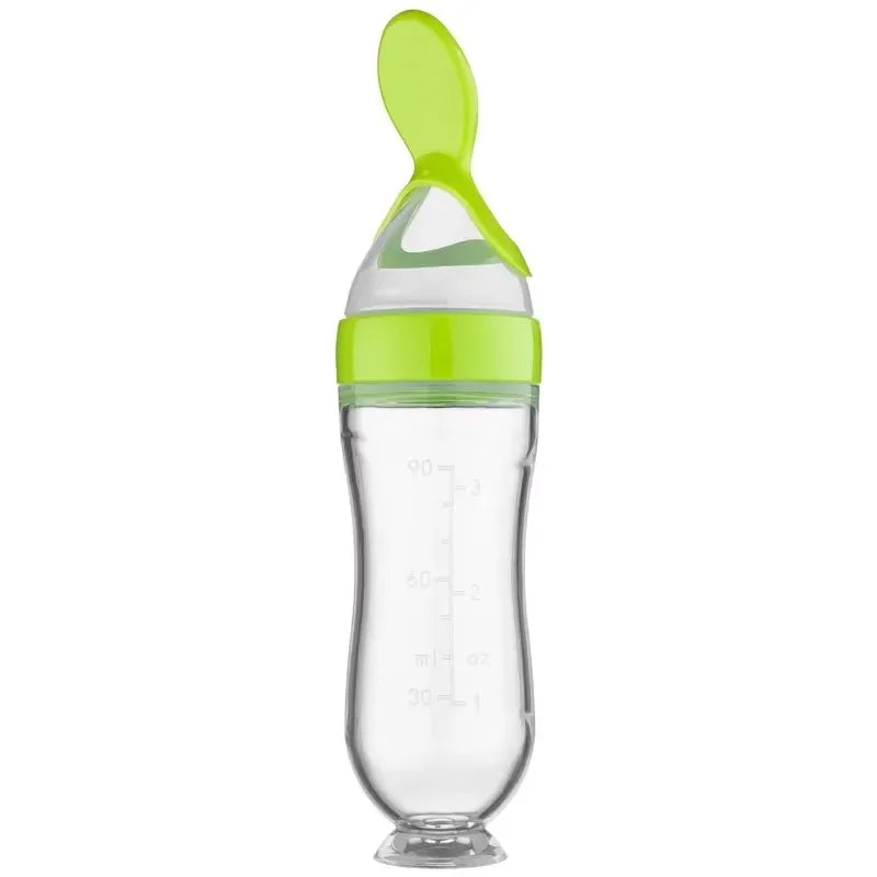 Biberon d'apprentissage pour céréales bébé avec cuillère – Biberon d'apprentissage pour lait et purée
