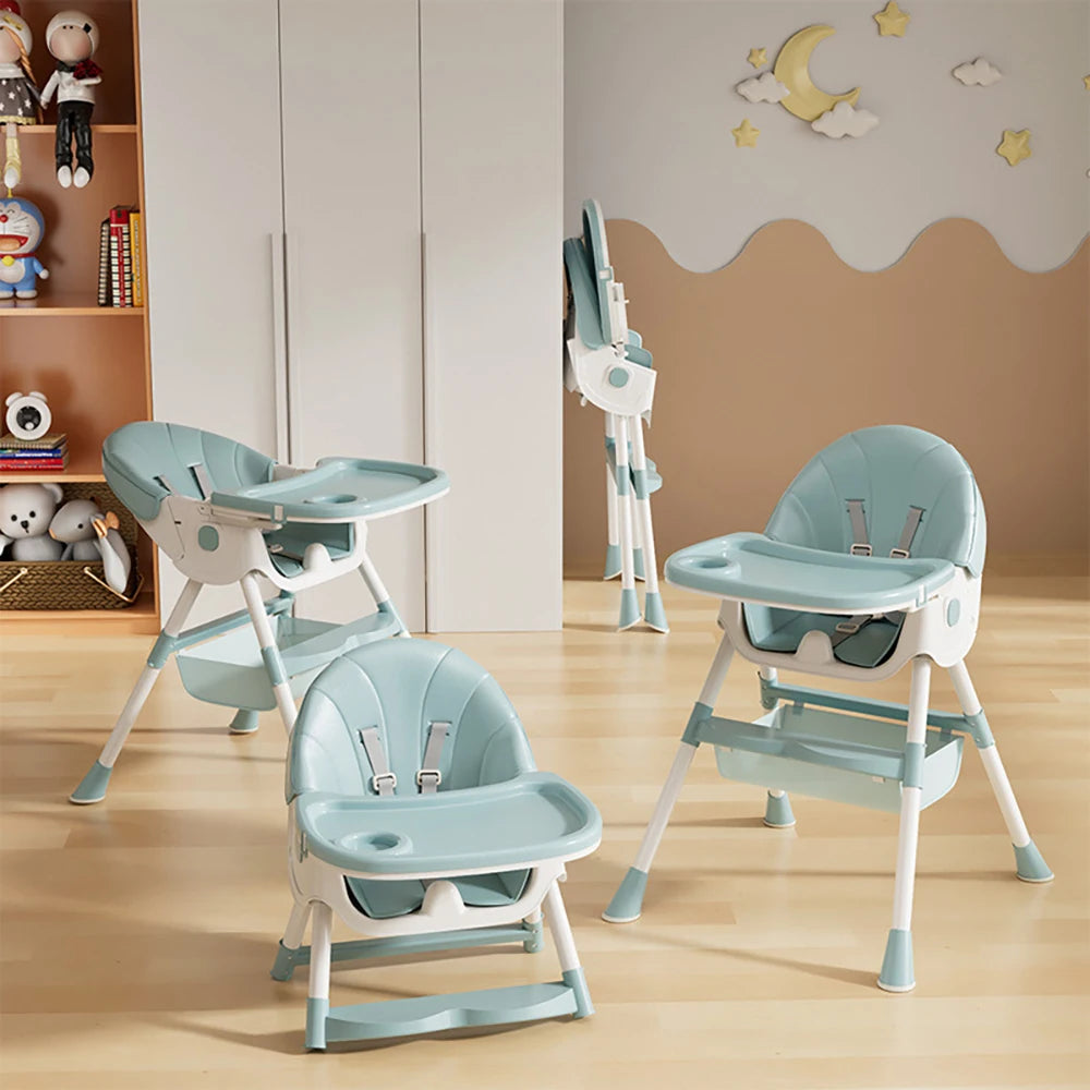 3-in-1 Portable Baby Highchair – Adjustable Feeding Seat with Removable Tray