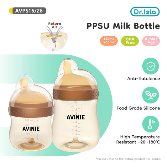 PPSU Baby Feeding Bottle – 150/260ml, Anti-Fall, Anti-Colic, BPA-Free Design