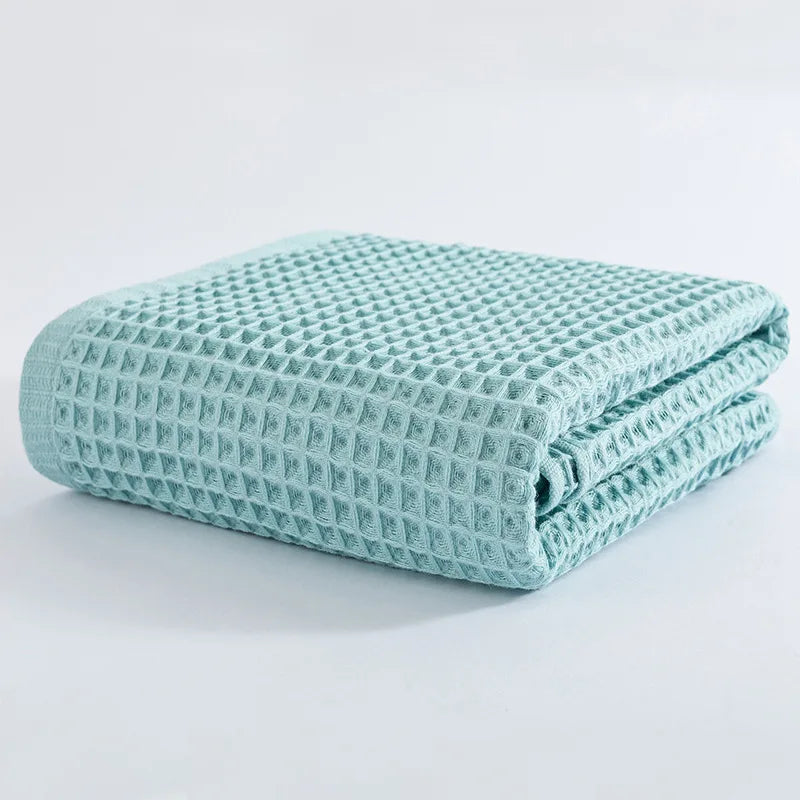 Ensemble de 2 ou 4 serviettes de bain en coton – Serviettes gaufrées douces et absorbantes pour la maison