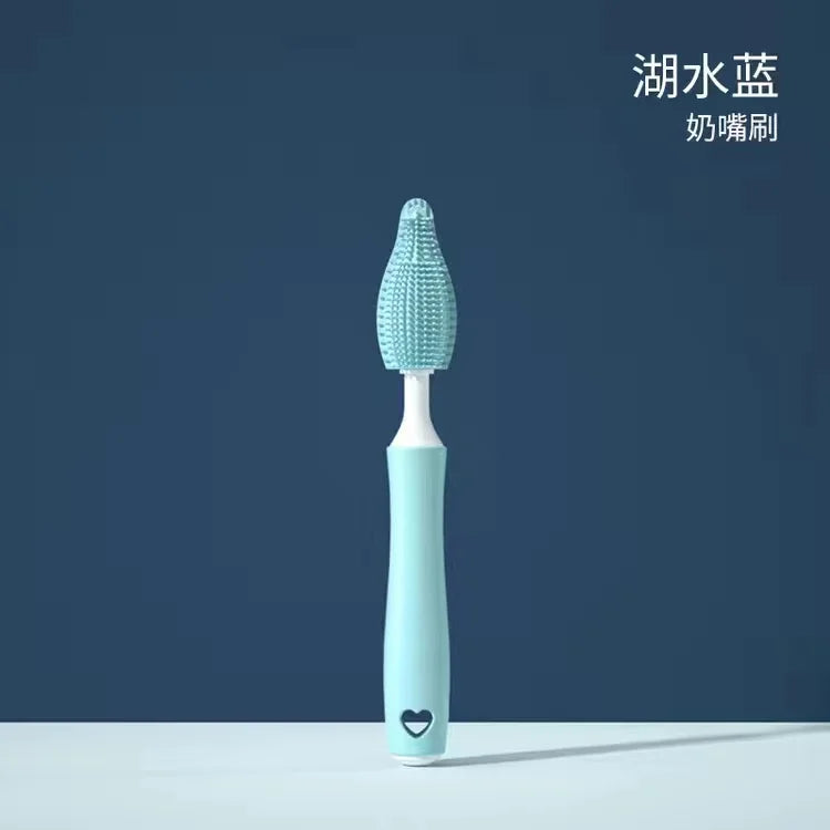 Kit de nettoyage en silicone à 360° | Brosse pour biberons, tétines et pailles