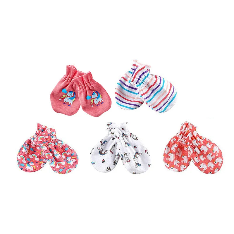 Ensemble bonnet et gants en coton pour bébé (0-6 mois)