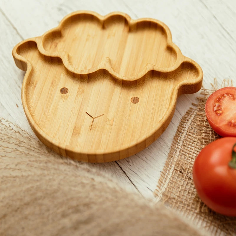 Baby Dinnerware – 3PCS Bamboo Plate & Suction Tableware