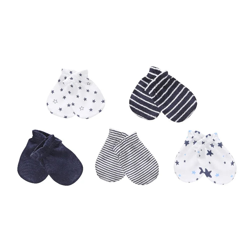 Ensemble bonnet et gants en coton pour bébé (0-6 mois)