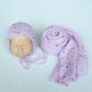 Color Dots Mohair Wrap Bonnet Set Baby Photo Prop