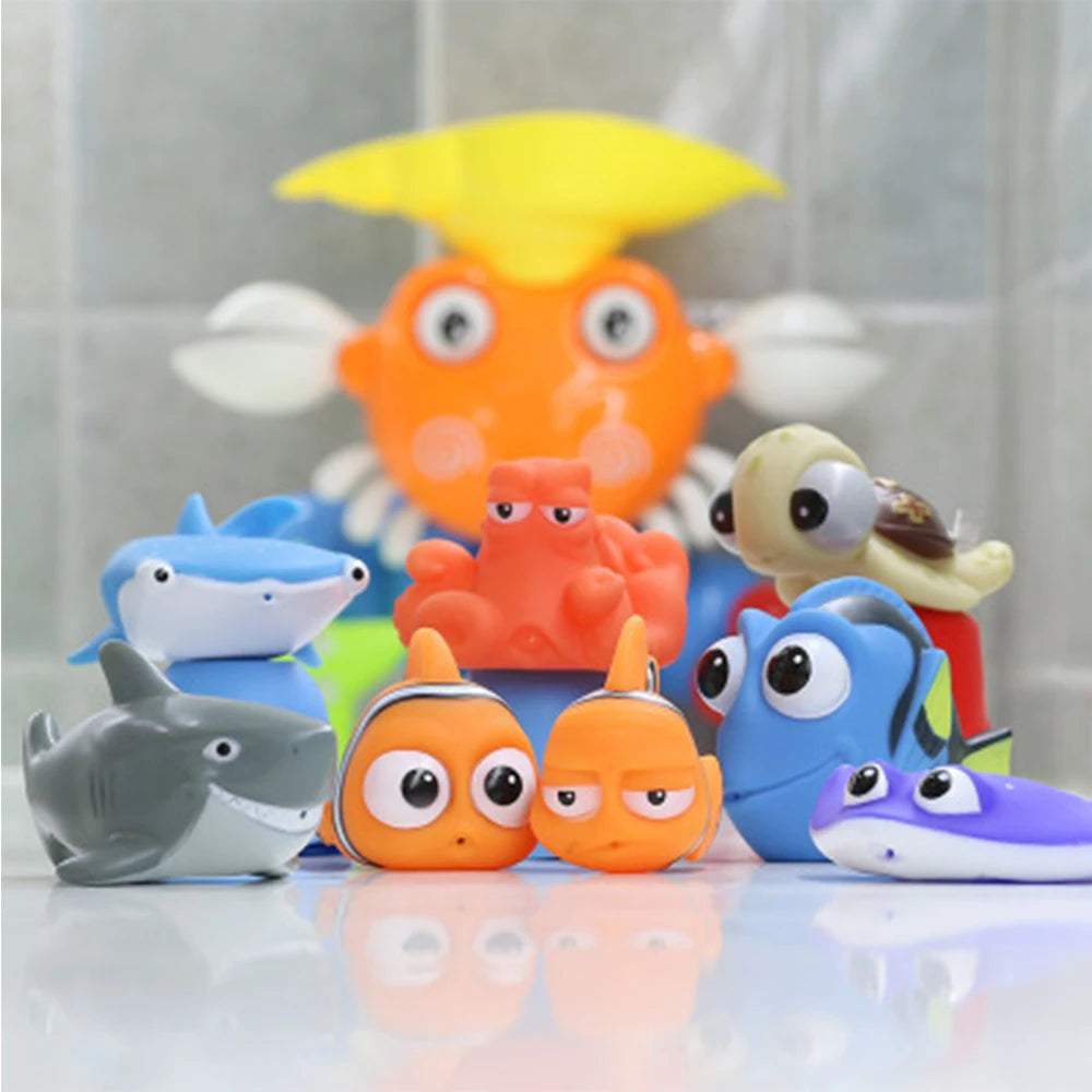 Baby Bathroom Play Set – Debbling Rubber Animals for Bath Tub