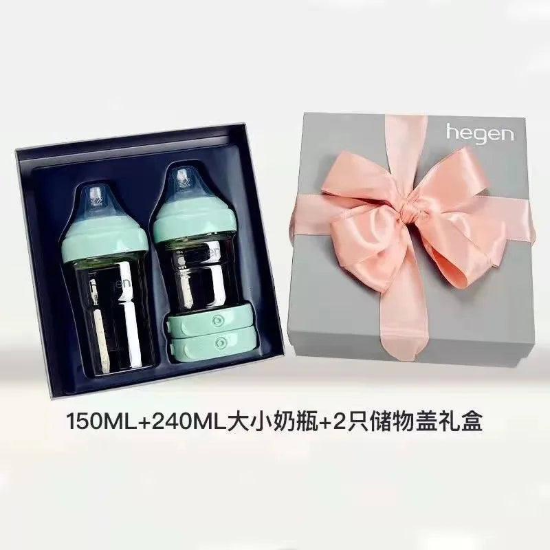 Hegen PPSU Baby Bottle – Original with Storage Lid & Pacifier, Gift Box Included
