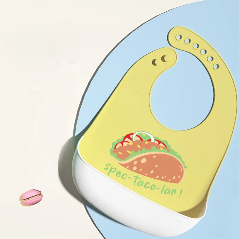 Toddler Feeding Bib – Adjustable Silicone Saliva Towel