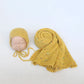 Color Dots Mohair Wrap Bonnet Set Baby Photo Prop