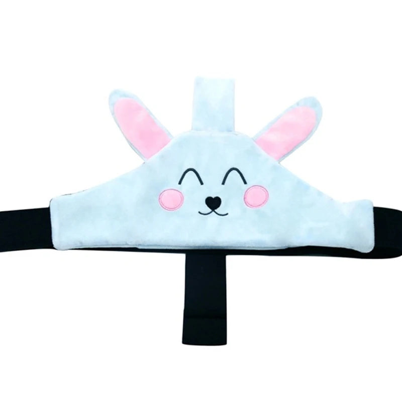 Cartoon Baby Car Pillow | Head Support & Adjustable Safety Belt