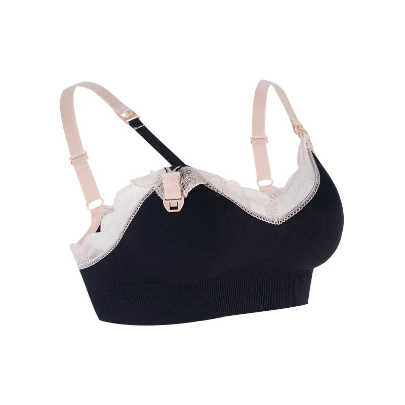 Seamless Wireless Nursing Bra – Front Open, Breathable Maternity
