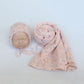 Ensemble couverture et bonnet en mohair tricoté pour nouveau-né, accessoire photo