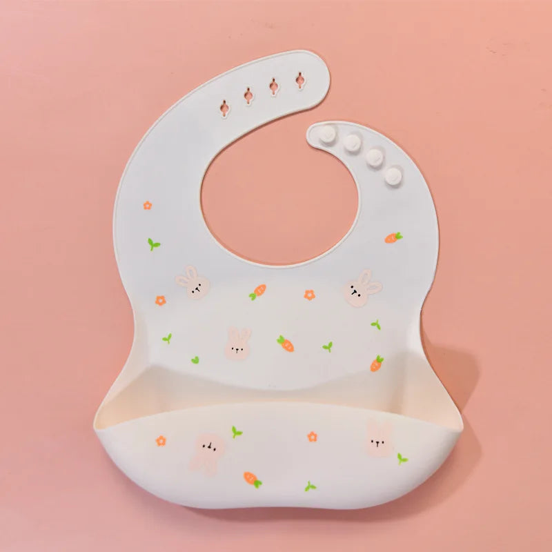 Toddler Feeding Bib – Adjustable Silicone Saliva Towel