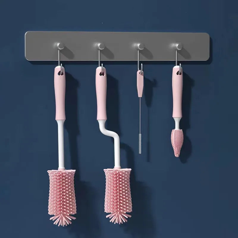 Kit de nettoyage en silicone à 360° | Brosse pour biberons, tétines et pailles