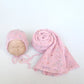Color Dots Mohair Wrap Bonnet Set Baby Photo Prop