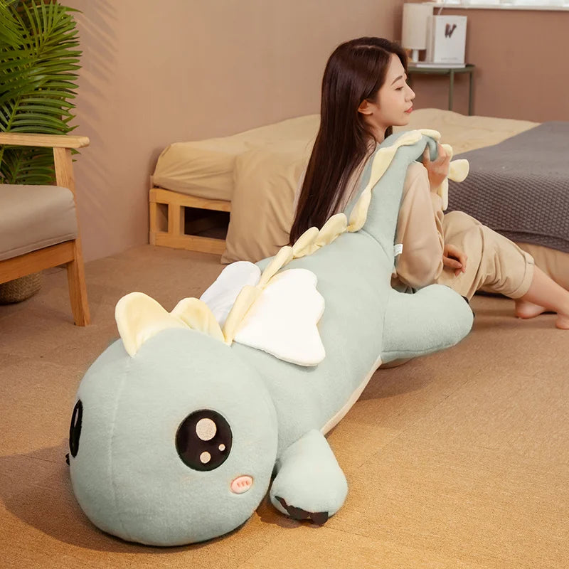 Gros dinosaure en peluche – Coussin moelleux pour enfants