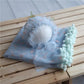 Vintage Newborn Knit Wrap and Bonnet Set for Photography Props