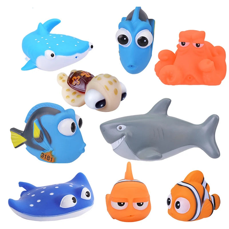 Baby Bathroom Play Set – Debbling Rubber Animals for Bath Tub