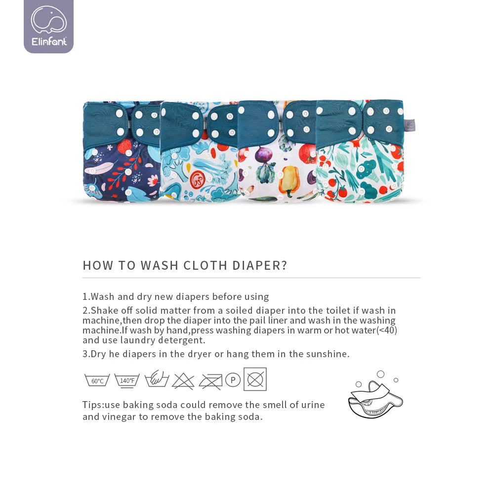 Elinfant 8-Piece Cloth Diaper Set