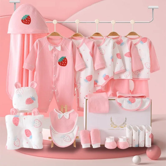 Newborn Baby Clothes Set – 22–24PCS 100% Cotton, 0–6M Unisex Four-Season Outfit