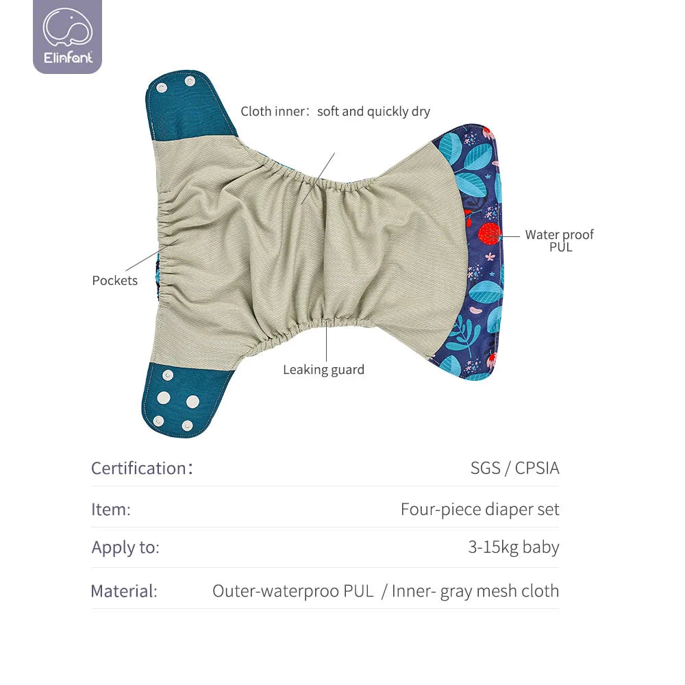 Elinfant 8-Piece Cloth Diaper Set