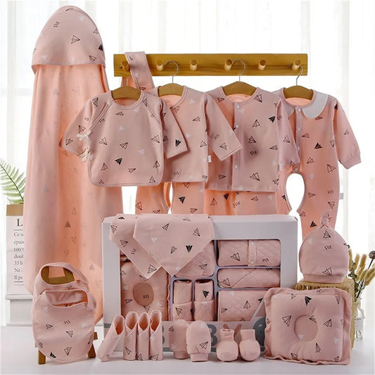 18/22-Piece Newborn Baby Set – Pure Cotton Unisex Clothing (0–6M)