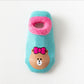Chaussettes bébé chaudes et antidérapantes – Imprimé animal et éponge douce