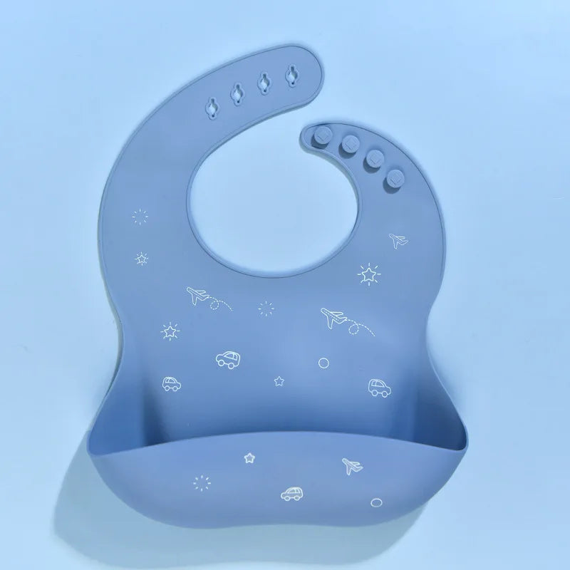 Toddler Feeding Bib – Adjustable Silicone Saliva Towel