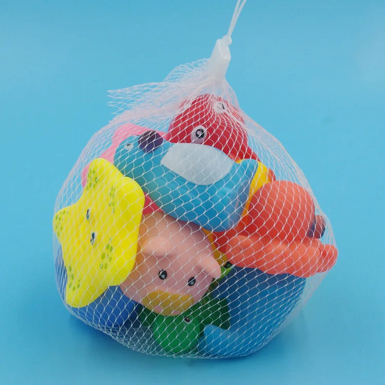 Jouets de bain pour enfants – Ensemble d'animaux souples à presser pour s'amuser dans l'eau